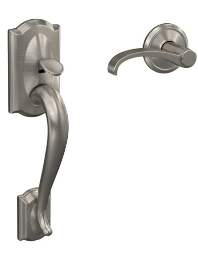 Camelot Handle with Whitney Lever in Satin Nickel